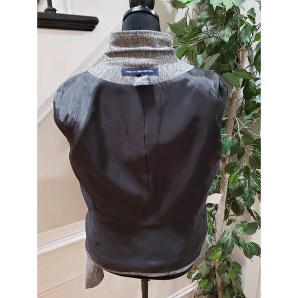 French Connection Women's Gray Single Breasted Two Button Blazer Jacket Size 10 - Picture 7 of 12